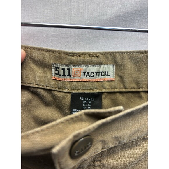 5.11 Tactical Mens Taclite Ripstop Cargo Pants Dark Khaki Size 36x32 Double Knee - Picture 4 of 11